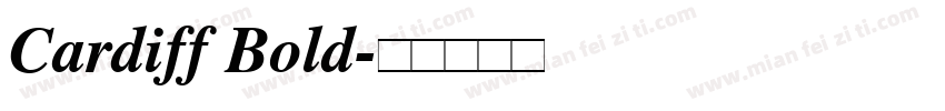 Cardiff Bold字体转换
